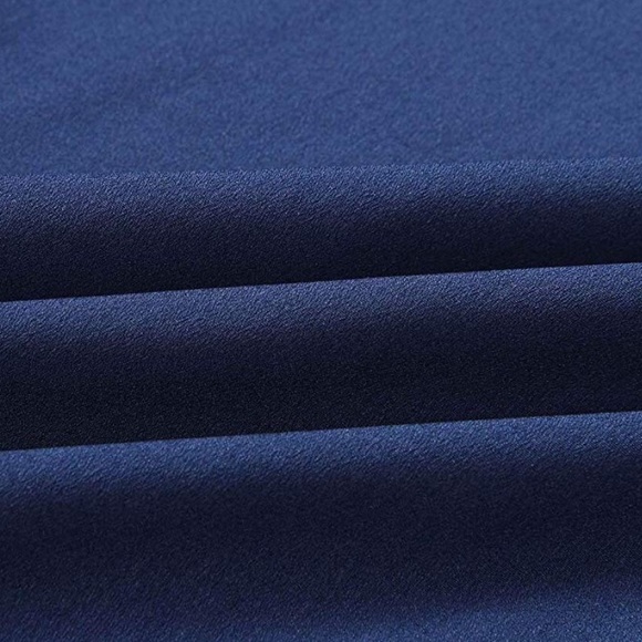 Chic Bohemian Style Navy Blue Midi Dress - Picture 5 of 7